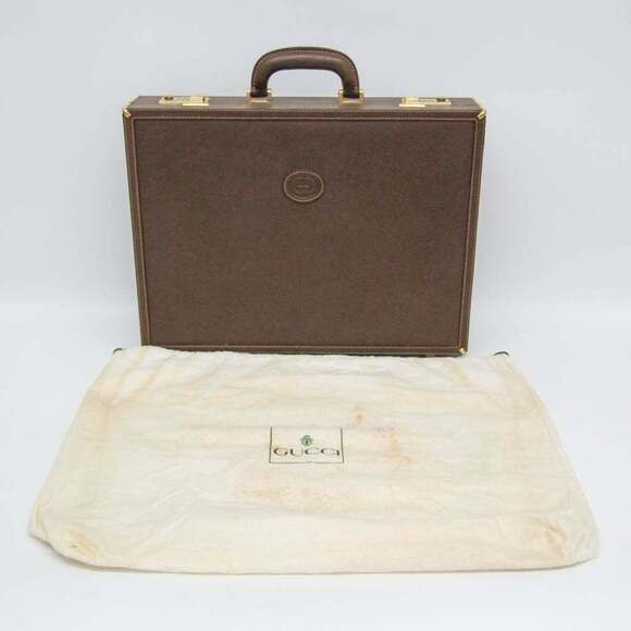 Gucci Interlocking G 016 20 0491 Men,Women Leather Attaché Case,Handbag Brown - Picture 2 of 16